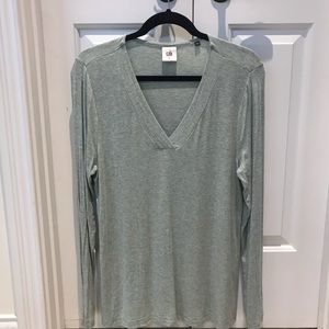 Cabi ultrasoft long sleeve shirt in green - large